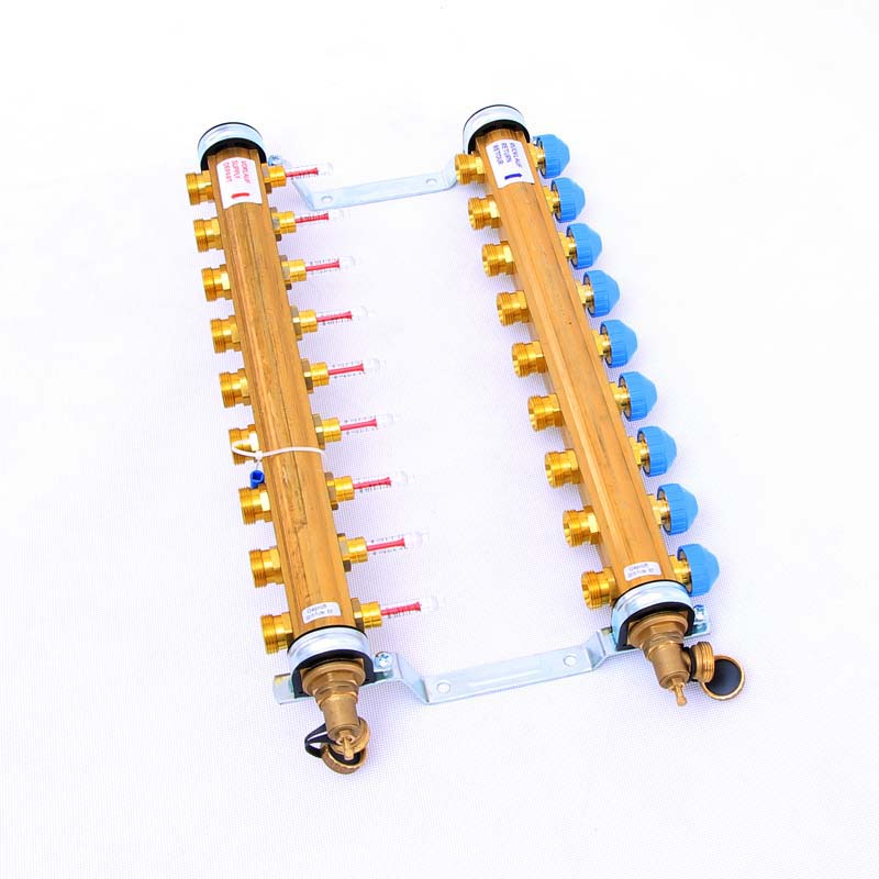 Коллекторная группа HKV/T с термостатическими вентилями и расходомерами WATTS Ind 1"x3/4"ЕК 9 выходов 10004203 - Вид №2