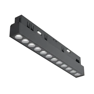 Трековый светильник линейный Voltega Points Twist 36° светодиодный 12 Вт магнитный цвет черный регулируемый белый свет