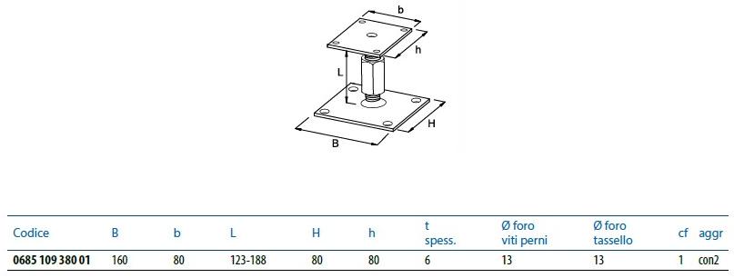 Unifix SWG Опора с регулируемой по высоте пластиной Supporti a terra da avvitare sun-id-1409122 - Вид №1
