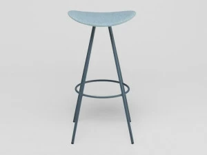 ENEA Высокий табурет на жердочке из стали и ткани Coma