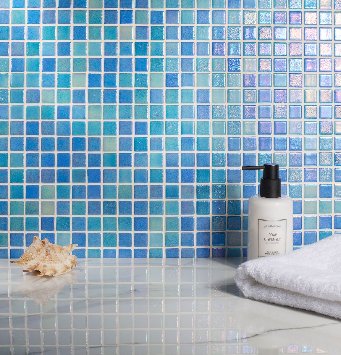 Мозаика Shell MIX BLUE – волна тропического моря STP-ST540 INCOLOR - Вид №4