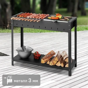 Мангал GRATAR Кавказ 100 - стационарная жаровня для идеального шашлыка 89358378