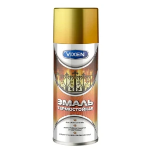 Эмаль аэрозольная термостойкая Vixen 500 мл цвет золото 82095466 STLM-2109384