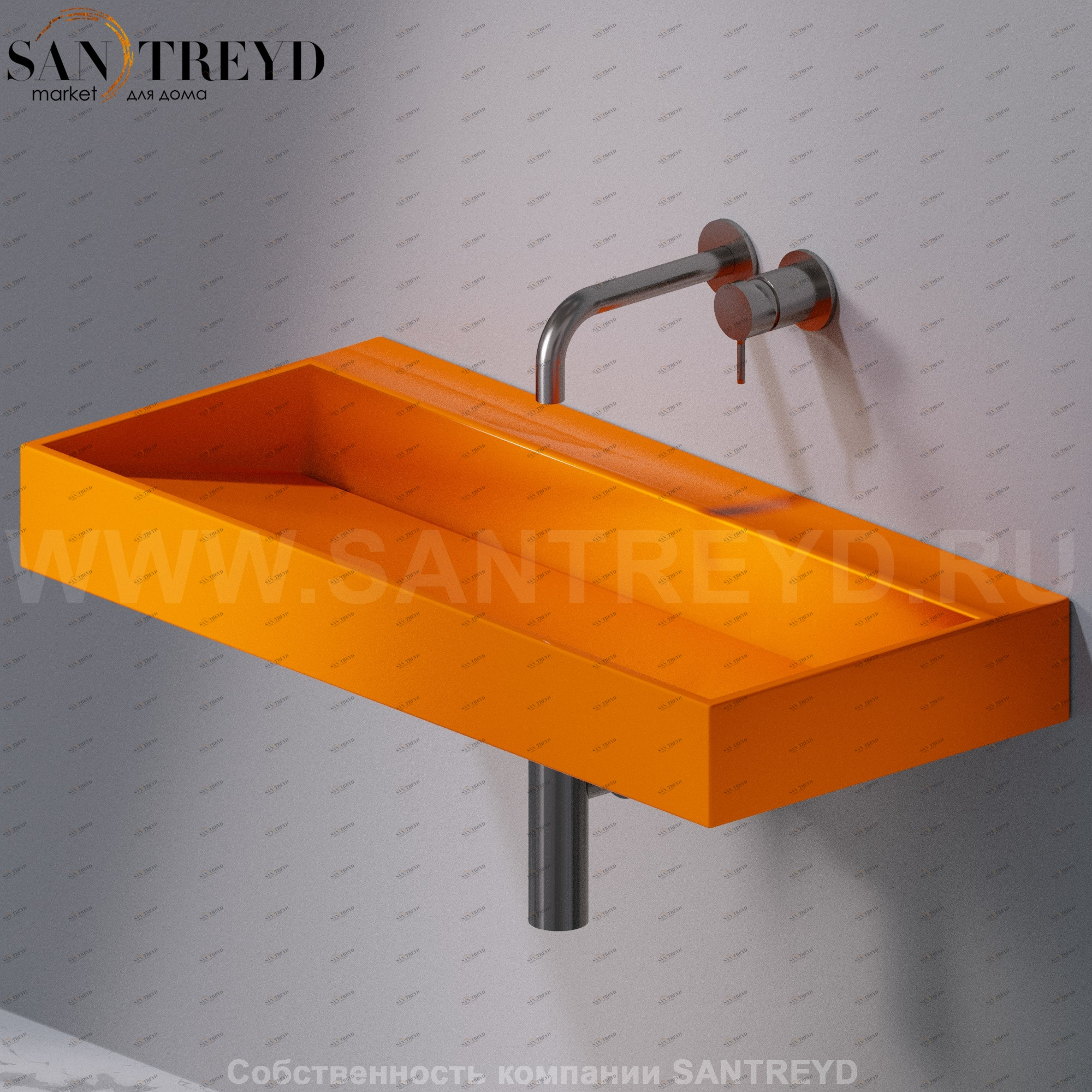 L011T1RPV4.114 Подвесная раковина настенная прямоугольная A. e T. Italia P35 AeT ITALIA