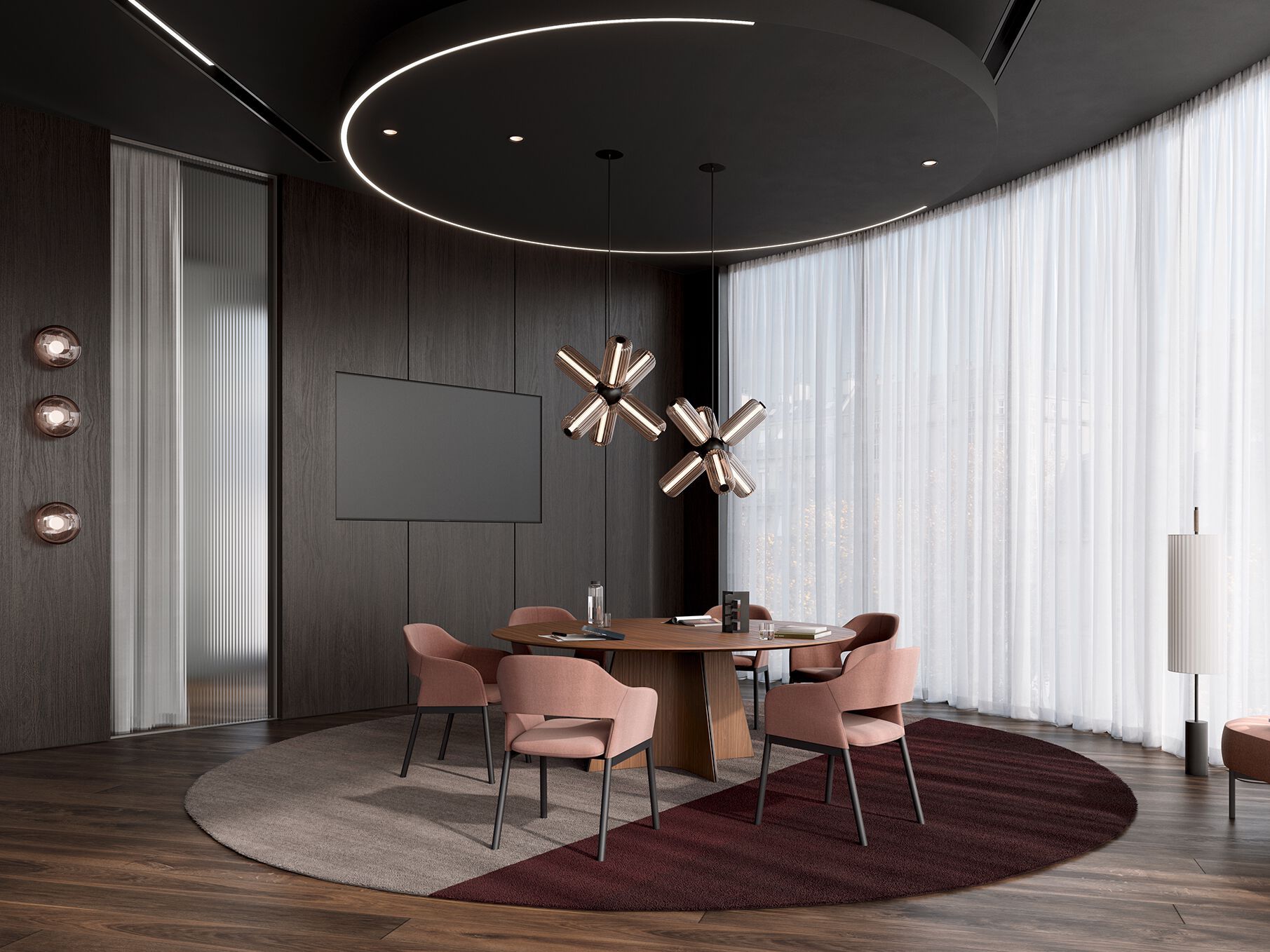 Круглый деревянный стол Brunner волна ARCH-00100503 - Вид №1