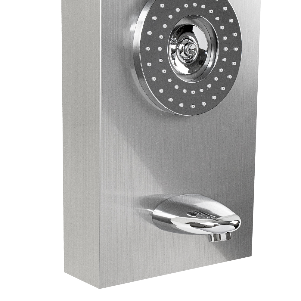 GFmark - Душевая панель - "тропический душ" с двумя лейками, корпус ЗАЦАРАПАННАЯ, нержавеющая сталь марки 304, код: 5518  - Вид №6