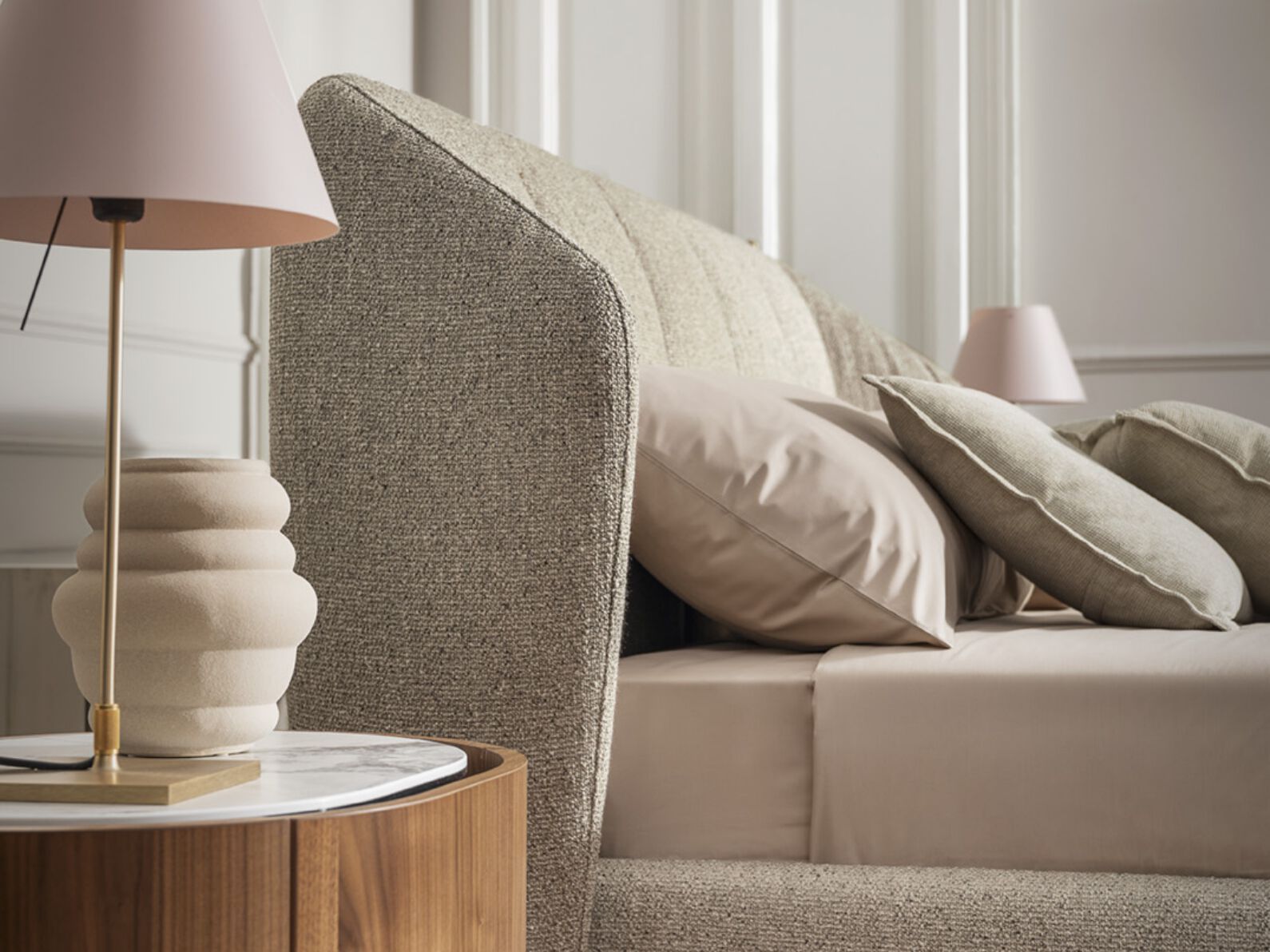 Мягкая кровать из ткани Calligaris Jill ARCH-00106769 - Вид №4