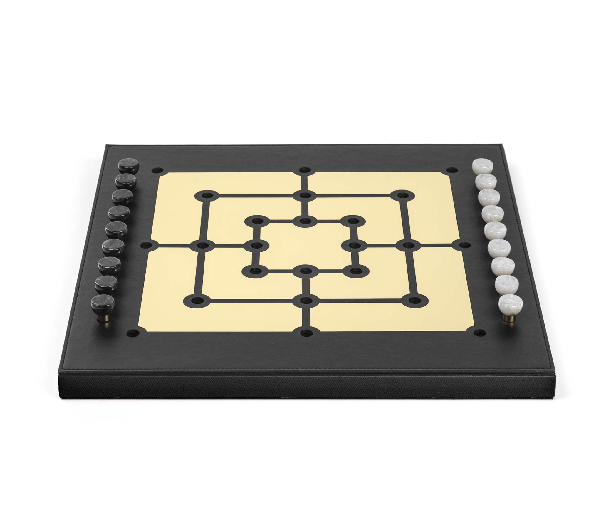 Набор игр Mill Gold - 39X39XH2,5 см / зернистая кожа_серо-коричневый Pinetti 00.1030.029.048 - Вид №2