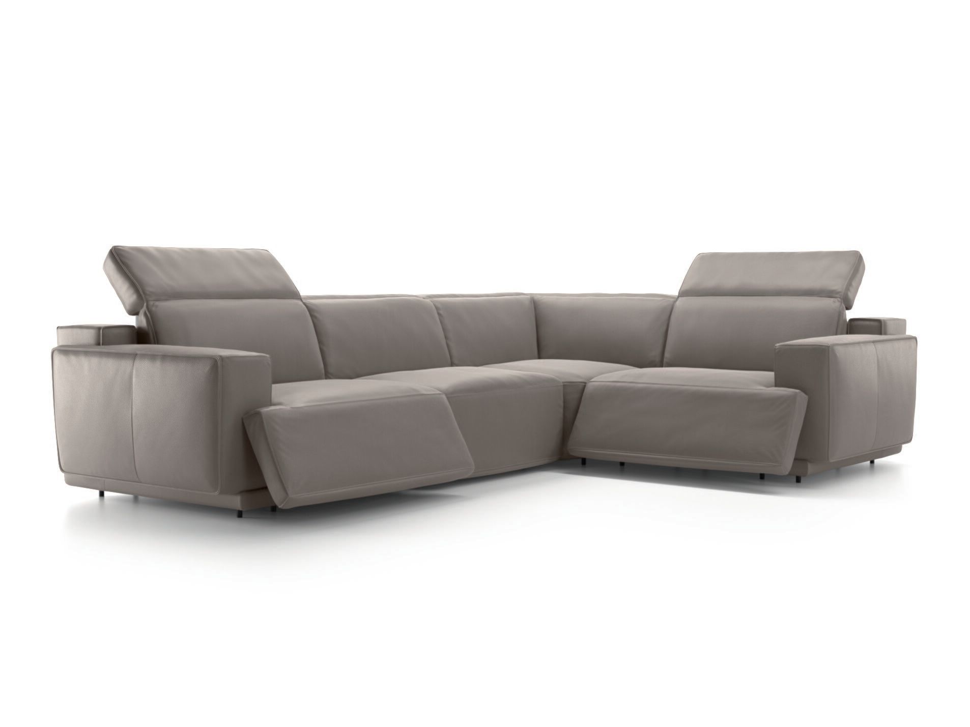 Кожаный угловой диван с откидной спинкой Natuzzi Italia IAGO ARCH-00153082 - Вид №3