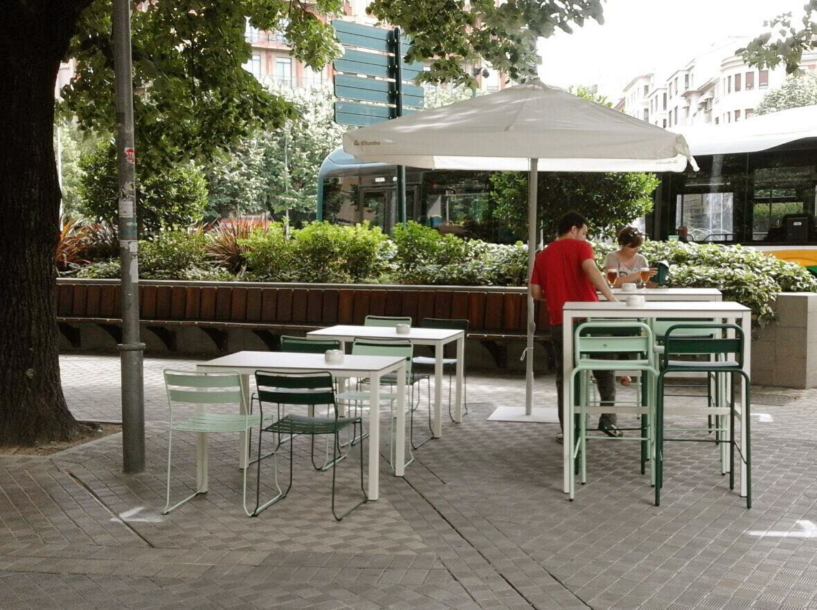 Штабелируемый садовый стул из оцинкованной стали iSimar Anglet ARCH-00137382 - Вид №1