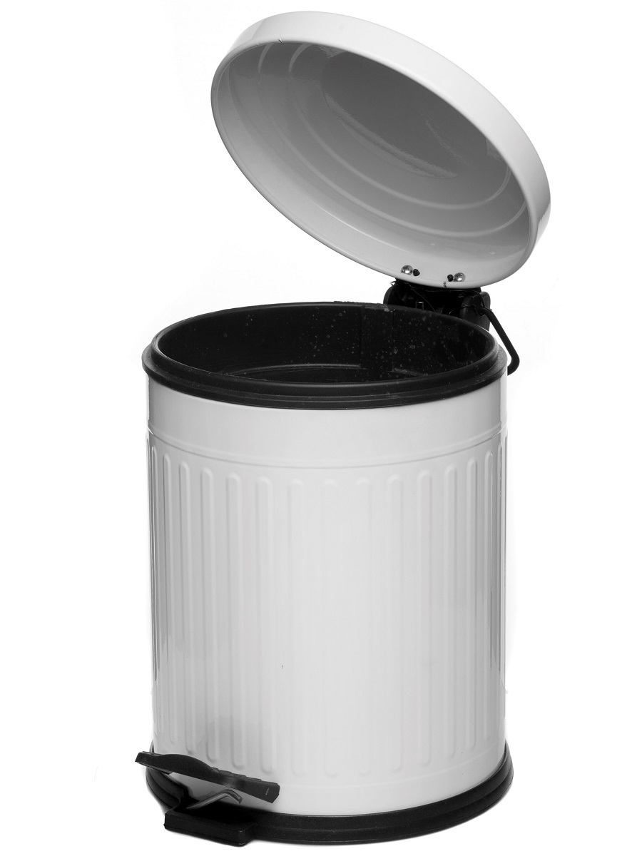 Вёдра с педалью и крышкой Apus 5L White NAVAKO 11011 - Вид №1