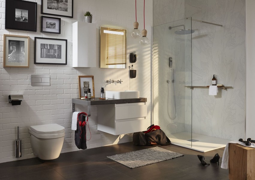 EB69-1600-N07 Столешница с 2 отверстиями для раковин vox еve112 (50 см) или evd112 (60 см) Jacobdelafon PARALLEL Santreyd - Вид №1