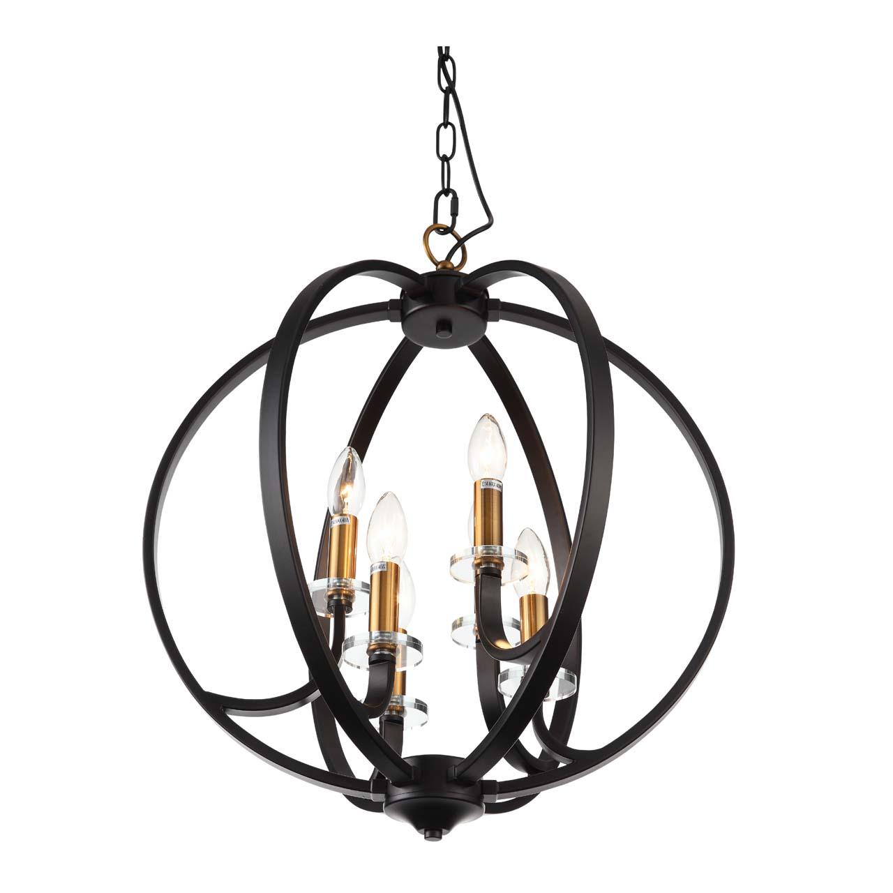 Подвесной светильник металлический 57х50 Pianetta SL1013.423.06 ST LUCE ДИЗАЙНЕРСКИЕ, ПОД СТАРИНУ 00-3890195 Черный  - Вид №3