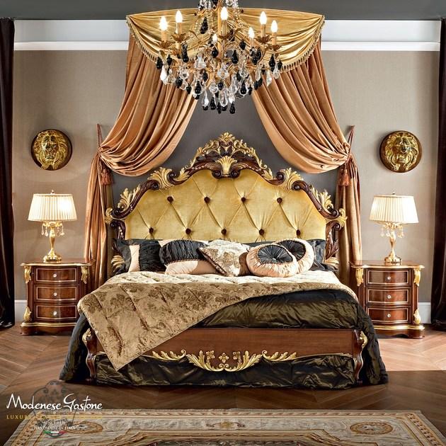 Modenese Gastone Двуспальная кровать с высоким изголовьем с тафтинговым изголовьем Bella vita sun-id-1458081 - Вид №1