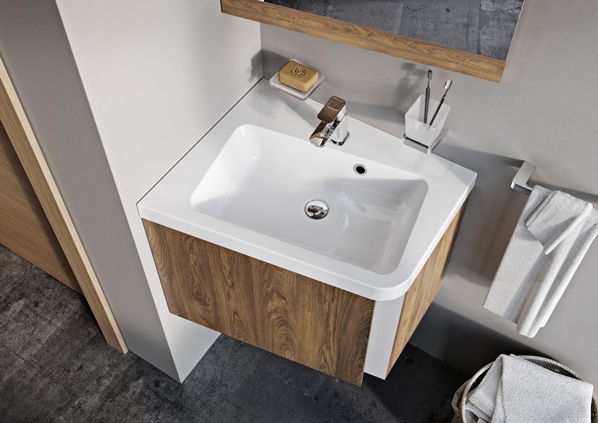 Тумба под умывальник SD 10° 650 L серая Ravak X000000746 - Вид №4