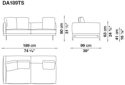 B&B Italia 3-х местный тканевый диван с шезлонгом Dock sun-id-1355318 - Вид №72