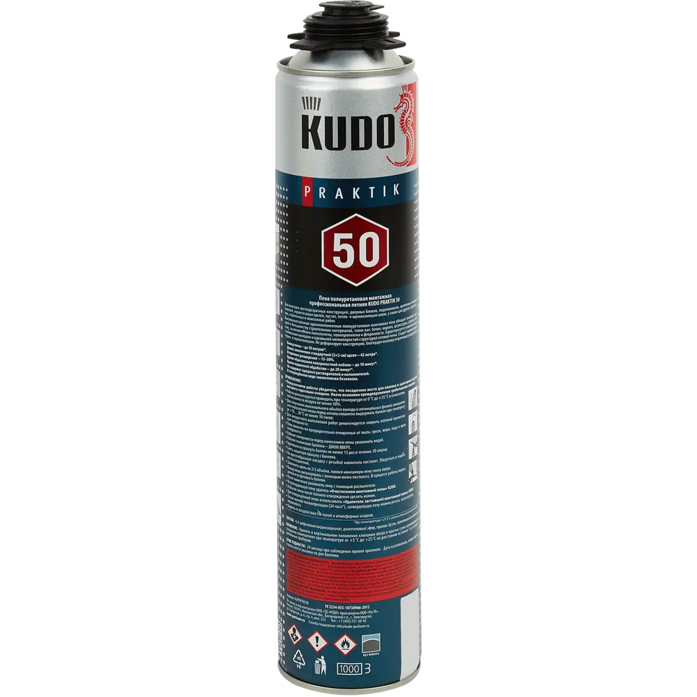 Пена монтажная профессиональная Kudo Praktik 50 летняя 870 мл STLM-2121395 - Вид №3