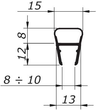 Nuova Oxidal Прокладка для душевого бокса  N-0338-t  - Вид №1