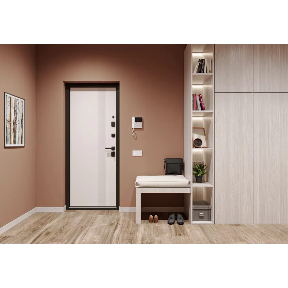 Дверь входная металлическая Блэк Скейп 86x205 см правая шелк белый TOREX STLM-2156424 - Вид №17