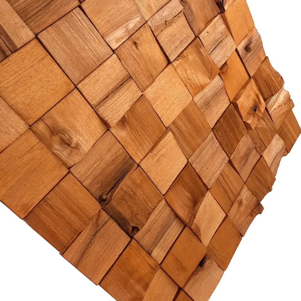 3D мозаика деревянная Arabesco цвет тик 80x80 мм 72 шт. 0.5 м² 85666536 STLM-2052847  - Вид №3
