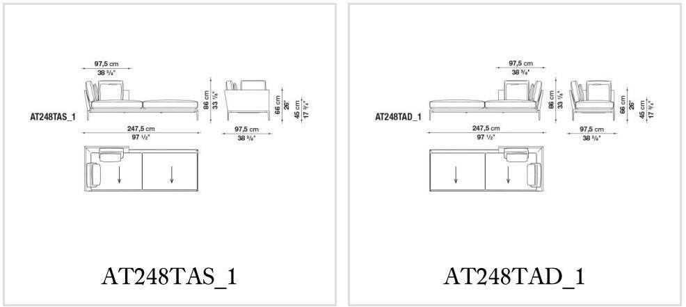 B&B Italia Дормез из ткани Atoll sun-id-1387844 - Вид №2
