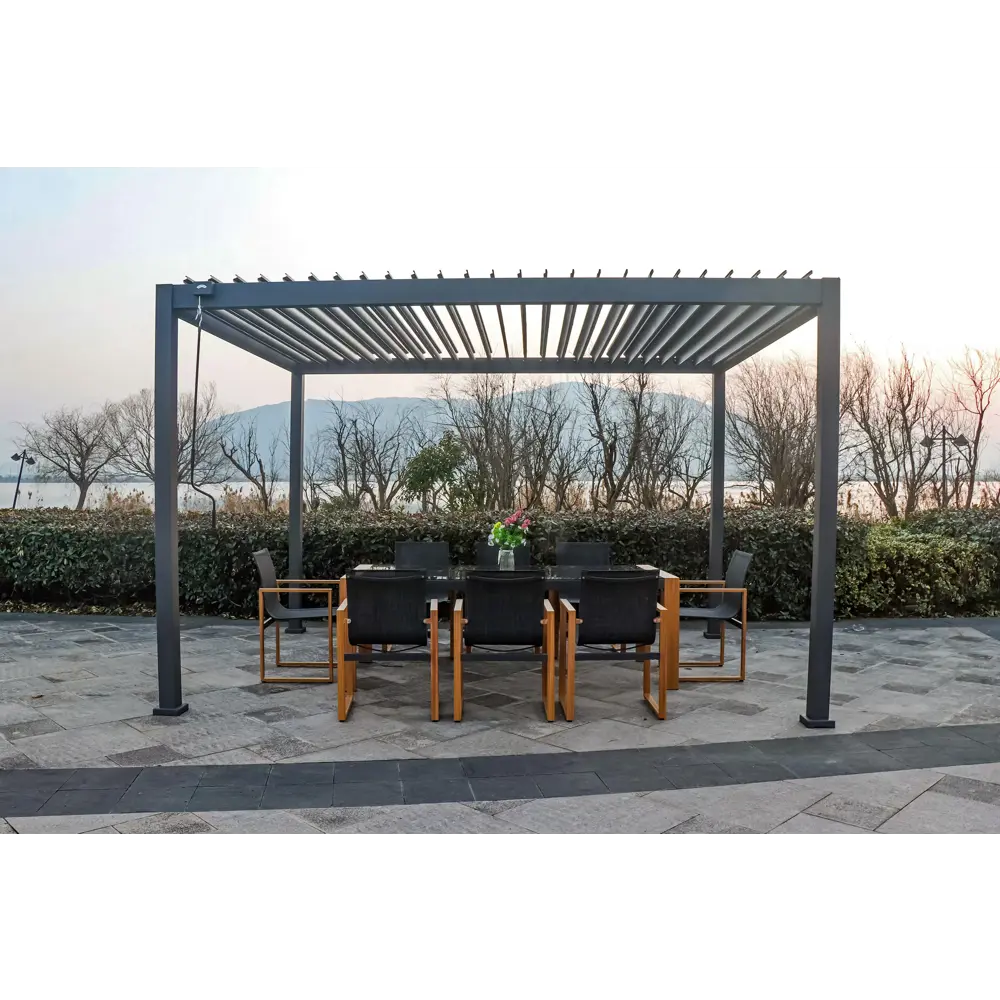 Пергола 3x4x2.5 м темно-серый алюминий Santreyd BIOCLIMATIC-S STLM-2071915 - Вид №6