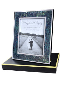 GWWD006 Зеленая фоторамка из перьев фазана и стекла 10 х 8 ijlbrown