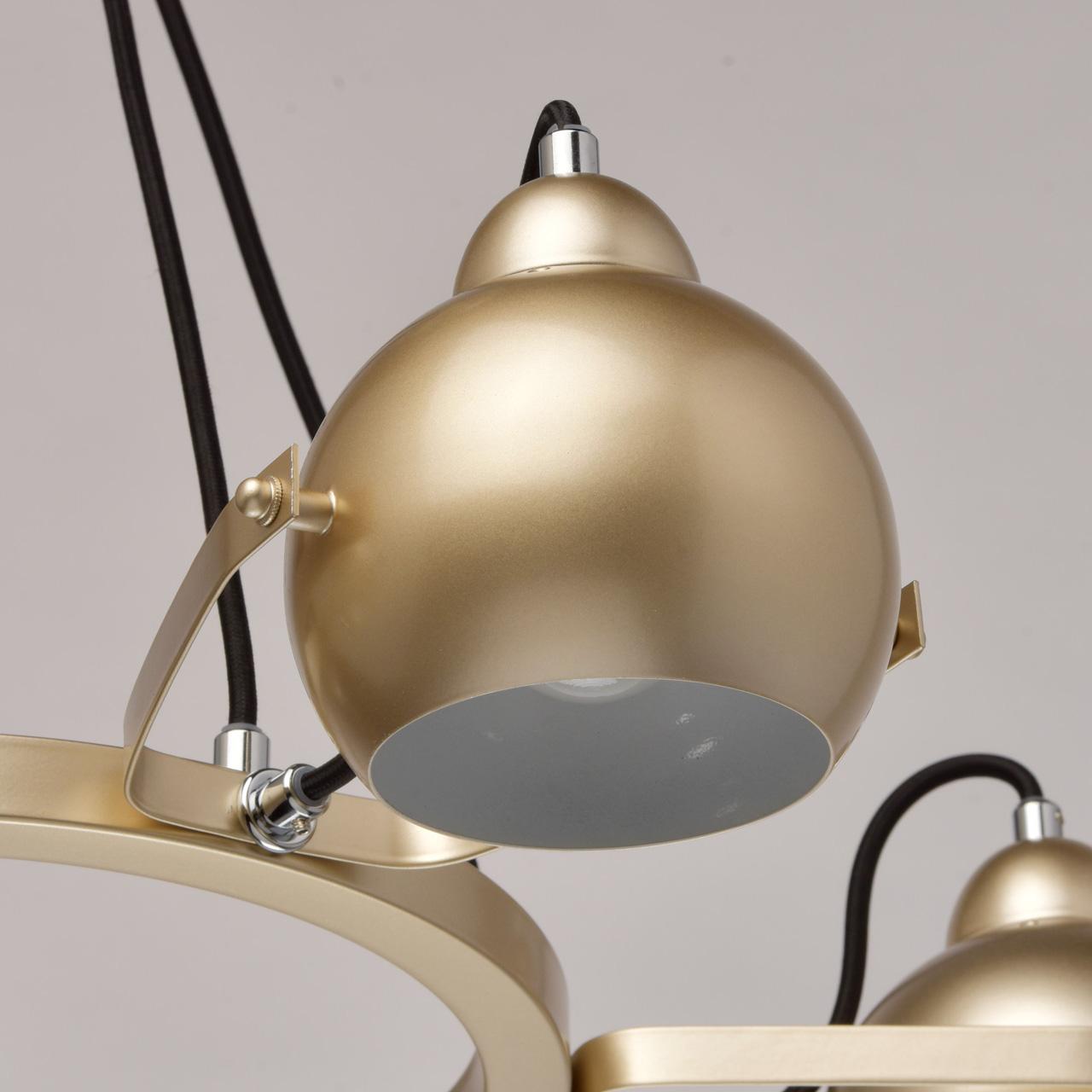 Подвесная люстра MW-Light Формула 1 696010105 MW-LIGHT ДИЗАЙНЕРСКИЕ, ФОРМУЛА 187061 Золотой  - Вид №3