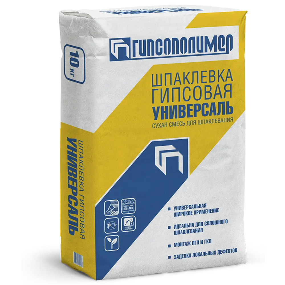 Шпаклёвка гипсовая Гипсополимер Универсаль 10кг STLM-2065682