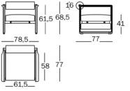 Magis Кресло из ткани со съемным чехлом с подлокотниками Brut sun-id-1414985 - Вид №2