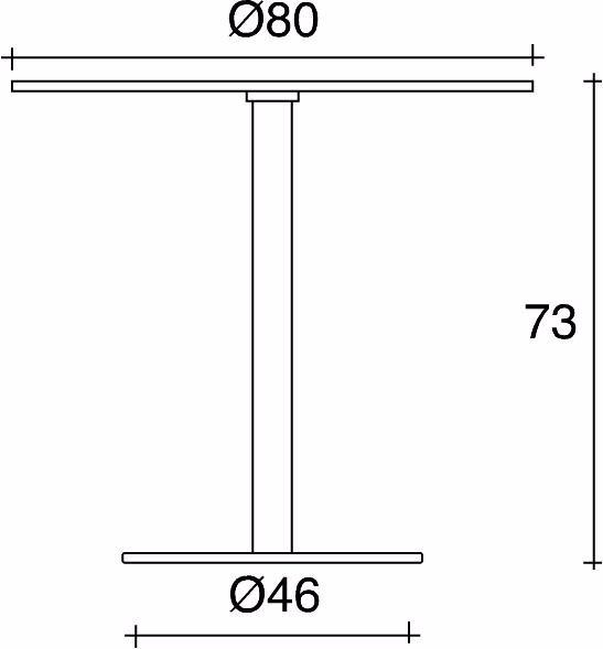 TALIN Круглый стол из стали и стекла Basic sun-id-1511519 - Вид №2