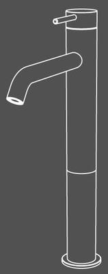 Radomonte Смеситель для раковины, однорычажный, настольный, из нержавеющей стали Toki Tki3 - Вид №2