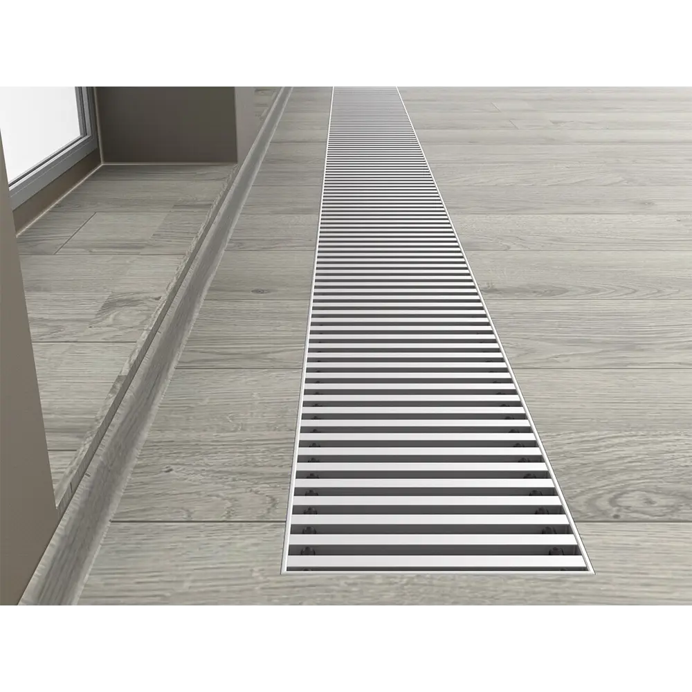 Внутрипольный конвектор КЗТО Бриз В 2000x260x120 мм боковое подключение 1 теплообменник с решеткой и вентилятором Отсутствует STLM-2073616 - Вид №2