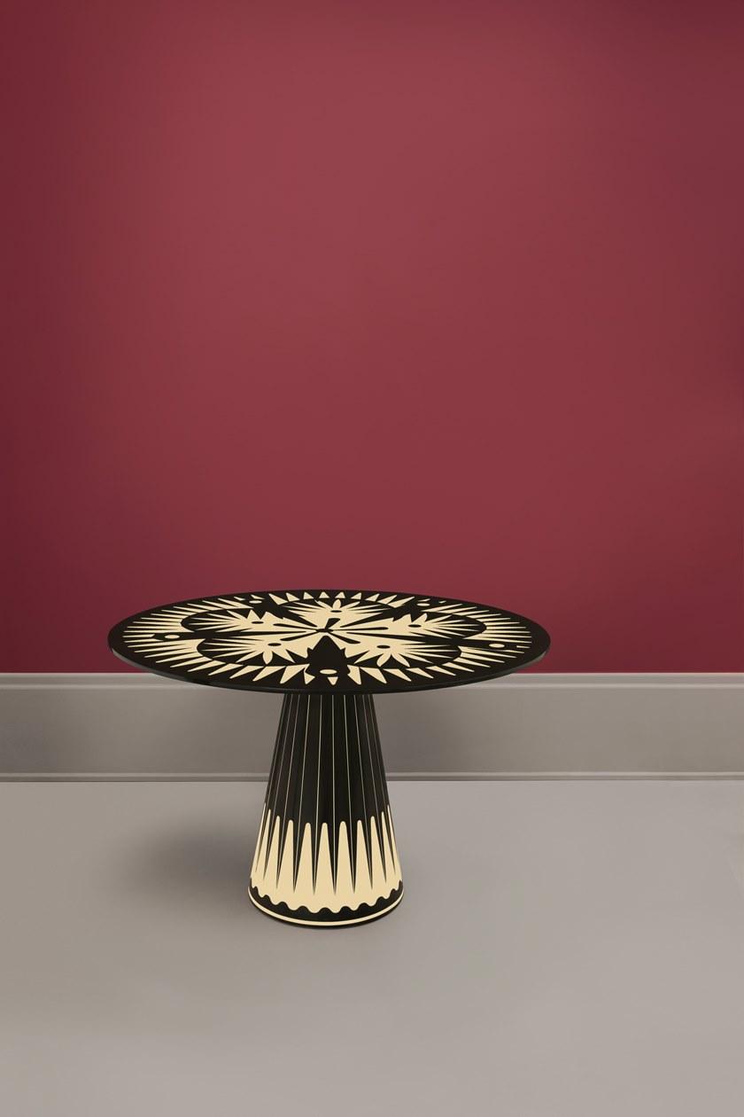 Scarlet Splendour Круглый стол в мдф Vanilla noir sun-id-1394419 - Вид №6