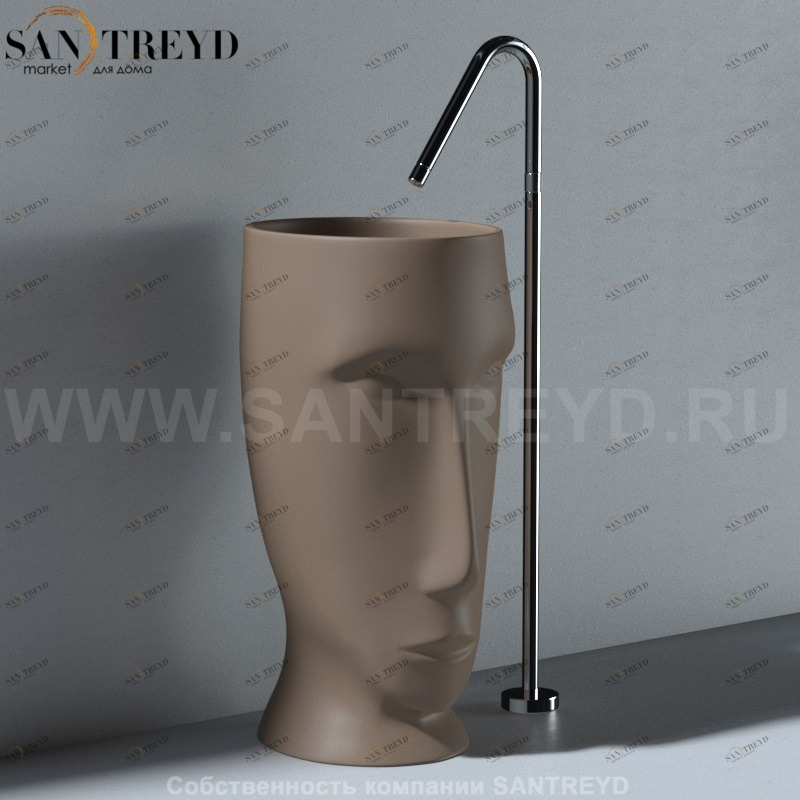 4741K88 Напольная раковина стоящая круглая Kerasan Artwork