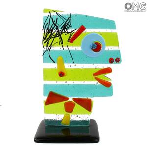 2027 ORIGINALMURANOGLASS Скульптура В Стиле Пикассо - Кубизм - муранское стекло OMG 11 см