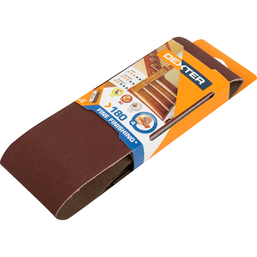 82307188 Лента шлифовальная Dexter P180 457x75 мм, 2 шт. STLM-0024319  - Вид №2