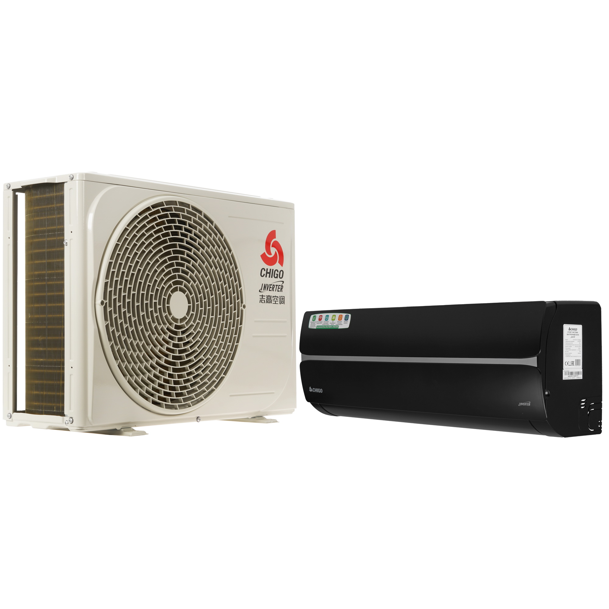 9025310 Кондиционер настенный сплит-система Chigo KING CS-35V3A-1C172/CS-35V3A-1C172 черный STDN-0012063