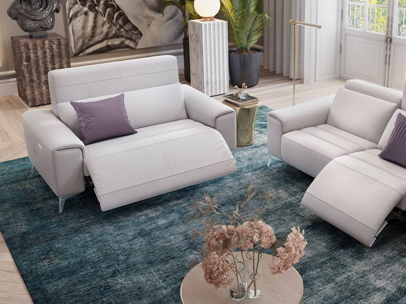 Кожаное кресло с подставкой для ног Sofanella красивая ARCH-00152077 - Вид №6