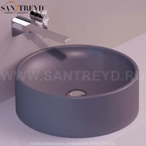 FL10ANTRACITEMATT Накладная раковина на столешницу  круглая Simas Flow
