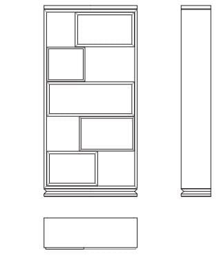 Книжный шкаф из черного дерева с освещением Sicis ARCH-00135769 - Вид №3