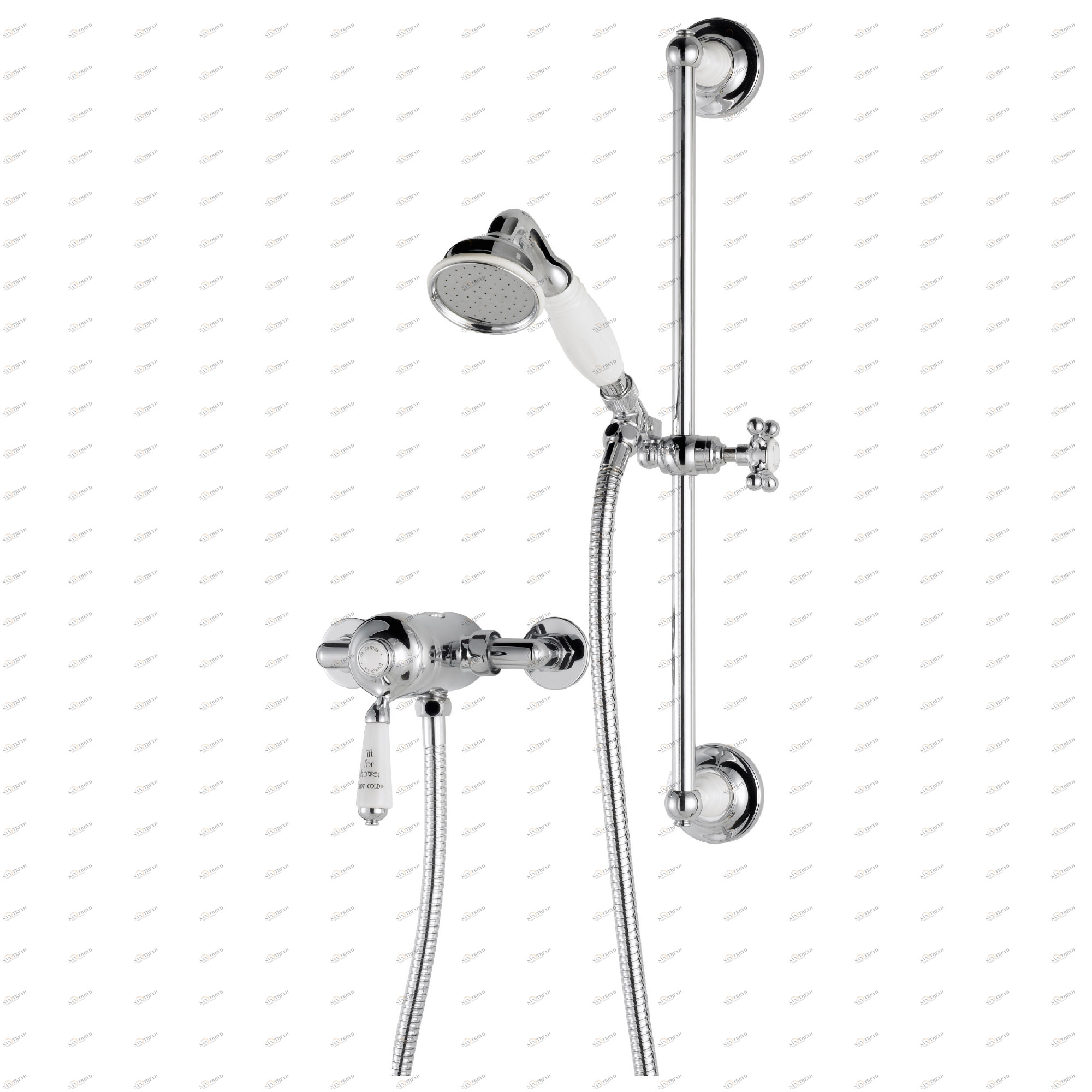 Traditional bathrooms Смеситель для душа с фарфоровой ручкой ASCOT Tbmskit1.expvariantenverschiedene 