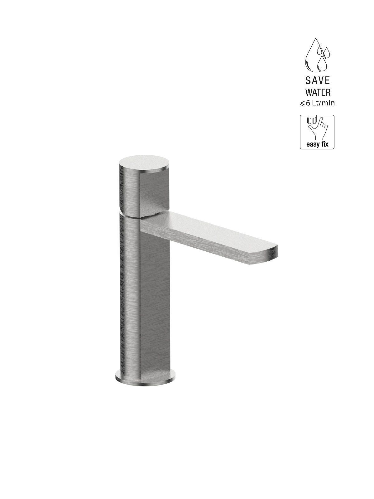 Однорычажный смеситель для раковины из нержавеющей стали Rubinetterie Frattini Borgia ARCH-00105874 - Вид №4