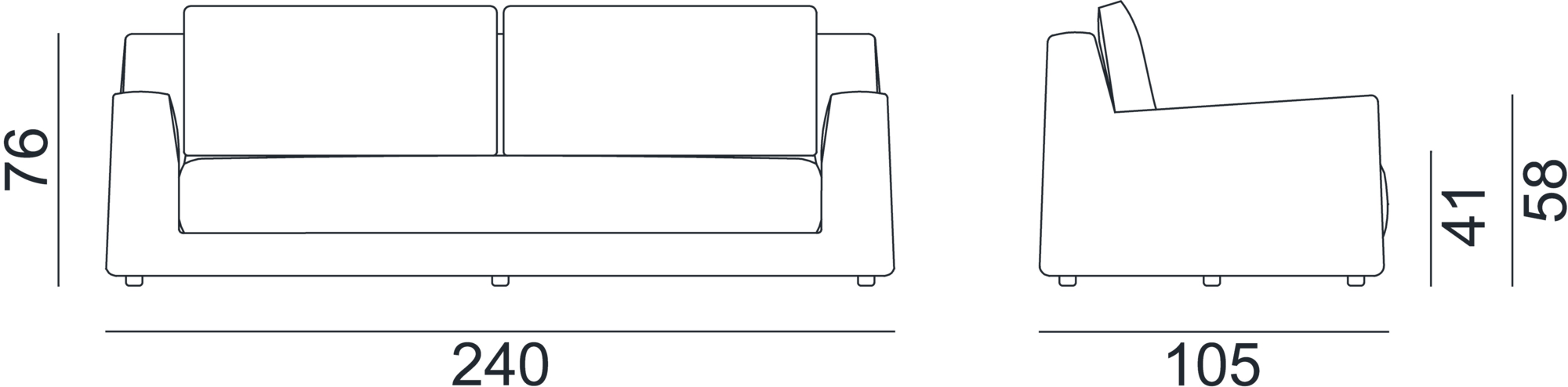 Gervasoni 4-х местный тканевый диван со съемным чехлом Loll sun-id-1380779 - Вид №5