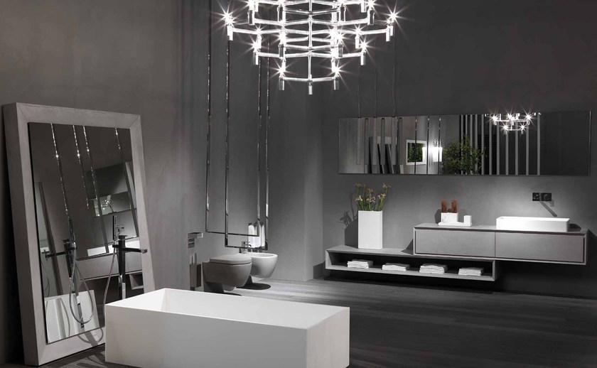 RIFRA Подвесная тумба под умывальник с отделкой под бетон K.one sun-id-1454389 - Вид №2