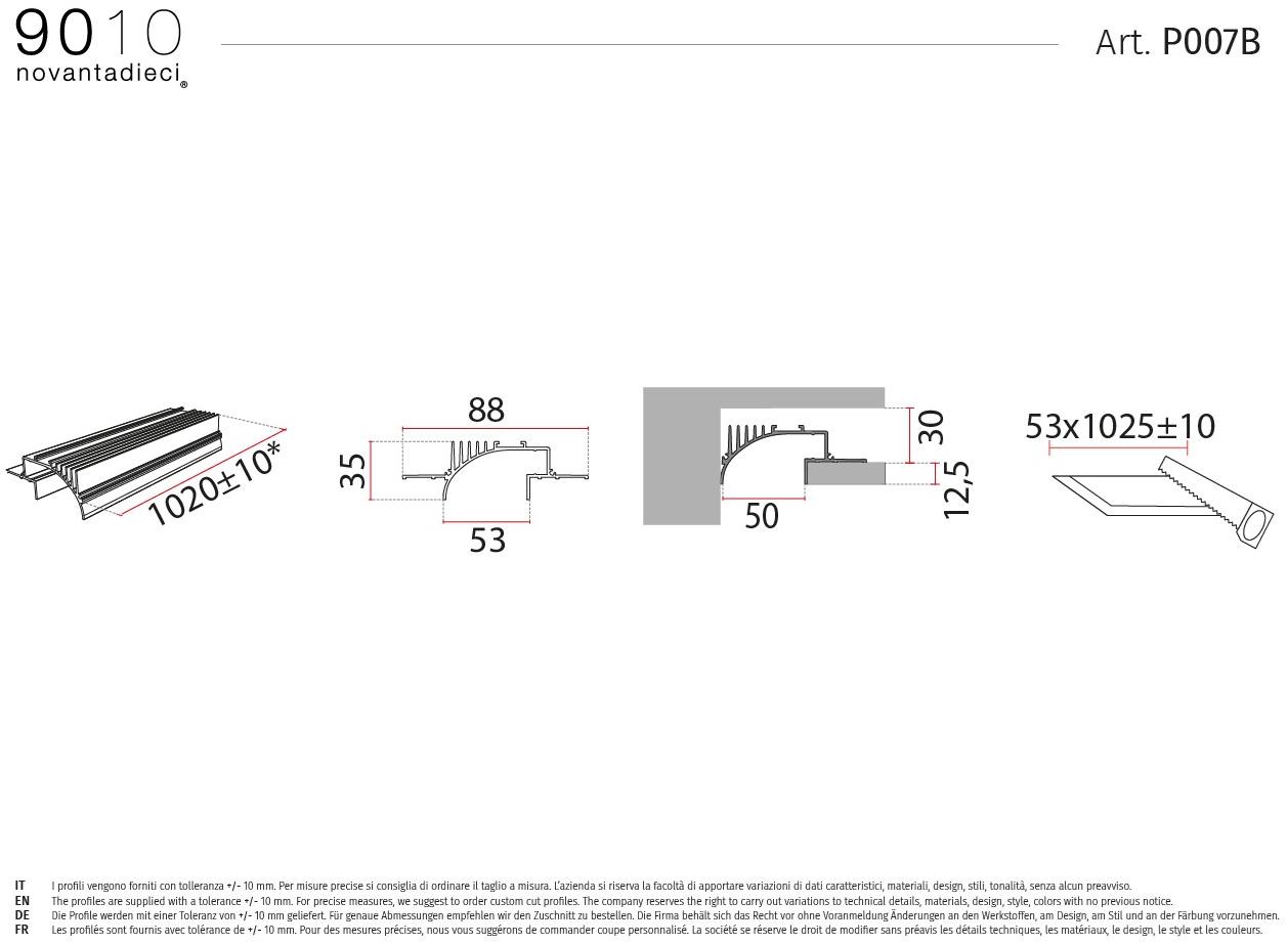 9010 novantadieci Линейный световой профиль из alumite®  P007  - Вид №2