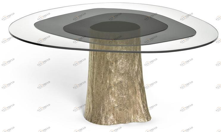 Ginger & Jagger Круглый обеденный стол из дерева и стекла Earth to earth sun-id-1374275