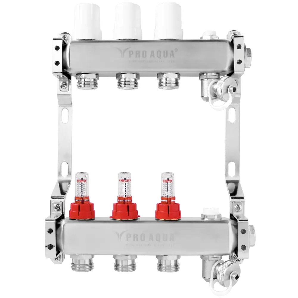 Коллекторная группа PRO AQUA с расходомерами для систем отопления 84736640 STLM-0054420