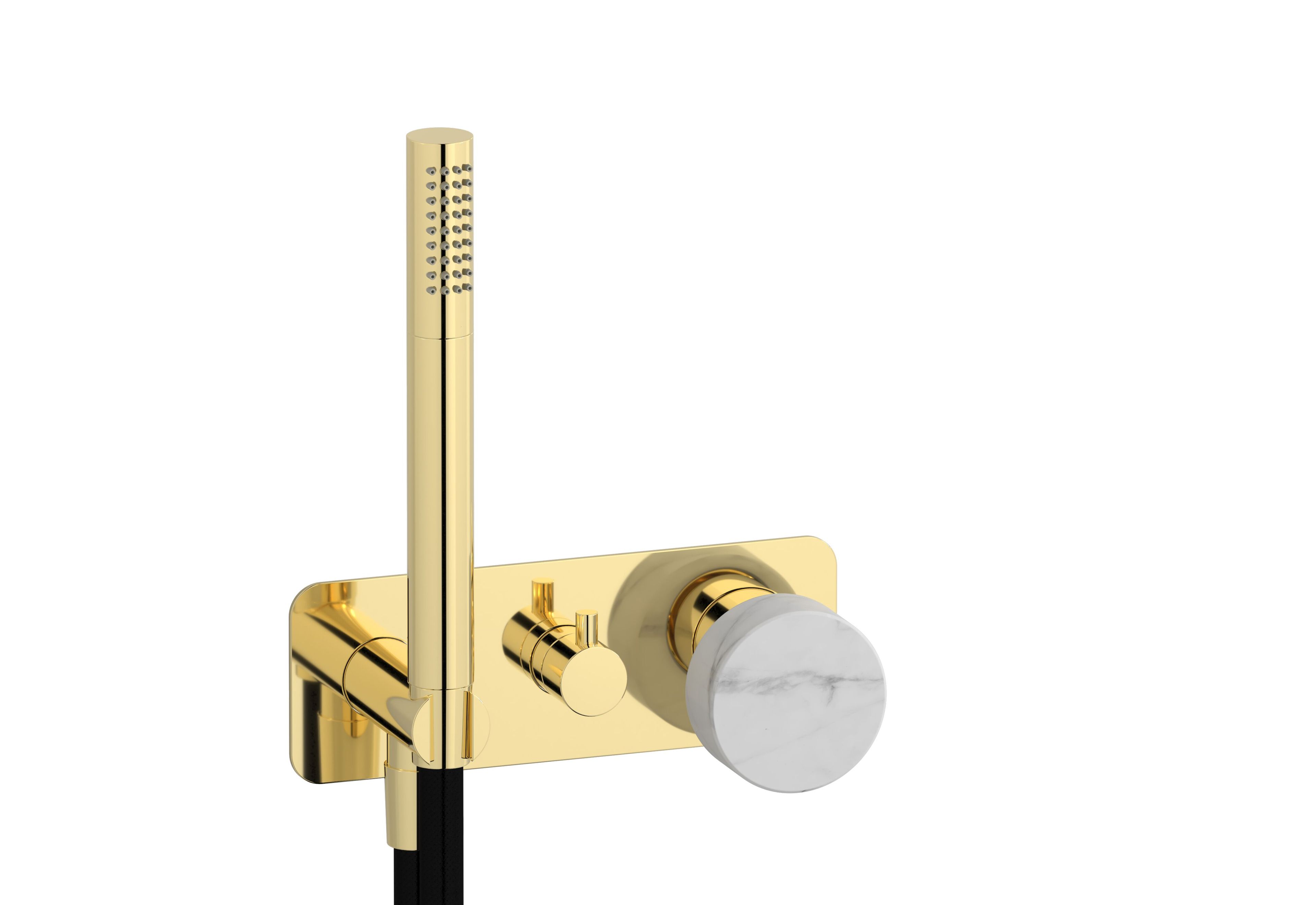 Смеситель для душа с 3 отверстиями из мрамора с ручным душем IB мрамор + мрамор Elle ARCH-00100766 - Вид №5