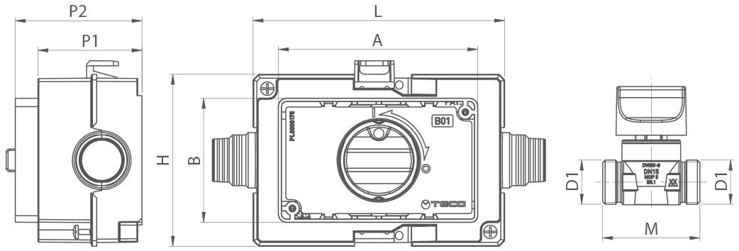 TECO Прямой встроенный газовый запорный кран K2 sun-id-1499248 - Вид №3